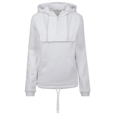 суичър,дамски,блузи,build,your,brand,sweat,pull,over,hoodie,white