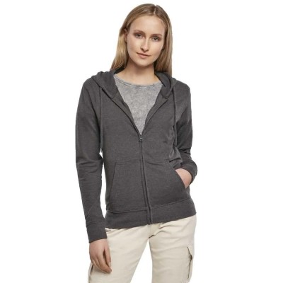 блуза,дамски,блузи,build,your,brand,terry,full,zip,sweatshirt,charcoal,(grey)