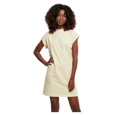 рокля,дамски,поли,и,рокли,build,your,brand,turtle,extended,shoulder,short,sleeve,short,dress,soft,yellow,(yellow)