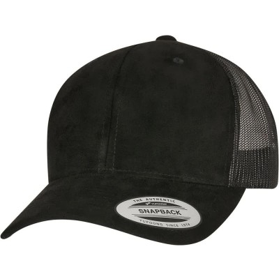шапка,всички,шапки,flexfit,suede,leather,trucker,cap,black,(black)
