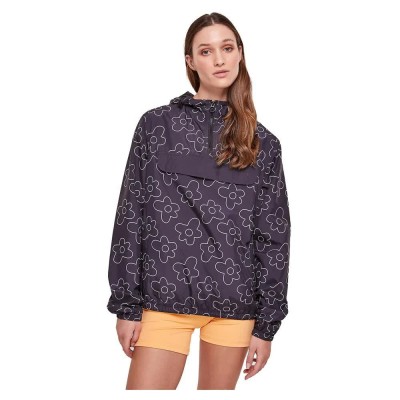 яке,дамски,якета,и,палта,urban,classics,aop,pullover,jacket,black,purple,(black,flower)