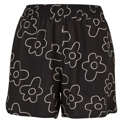 къси,панталони,дамски,панталони,urban,classics,aop,viscose,resort,shorts,black,(black,flower)