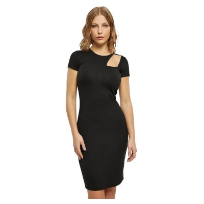 рокля,дамски,поли,и,рокли,urban,classics,cut,out,short,sleeve,short,dress,black,(black)