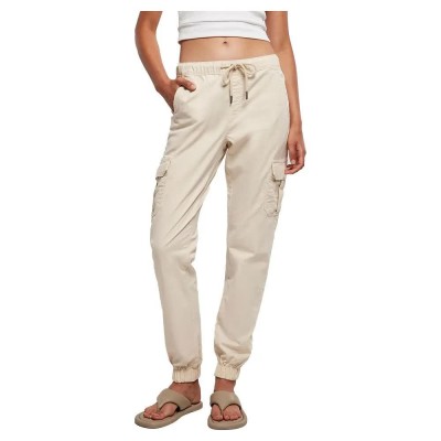 панталони,дамски,панталони,urban,classics,high,waist,cargo,pants,whitesand,(beige)