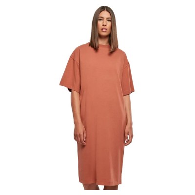 рокля,дамски,поли,и,рокли,urban,classics,organic,oversized,short,sleeve,short,dress,terracotta,(orange)