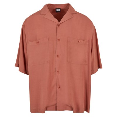 риза,с,къс,ръкав,мъжки,ризи,urban,classics,oversized,resort,short,sleeve,shirt,orange