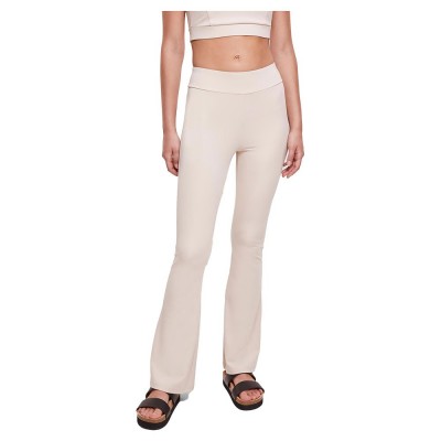 клин,дамски,клинове,дамски,чорапогащи,и,клинове,urban,classics,recycled,flared,leggings,high,waist,beige