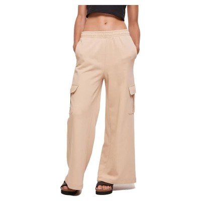 панталони,дамски,панталони,urban,classics,terry,high,waist,cargo,pants,union,beige,(beige)