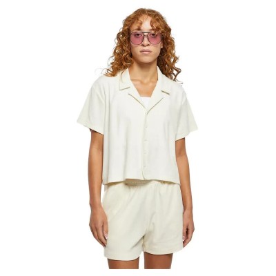 риза,с,къс,ръкав,дамски,блузи,дамски,ризи,urban,classics,towel,resort,short,sleeve,shirt,beige