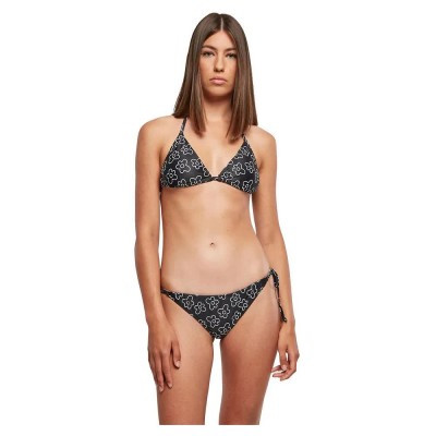 дамски,бански,костюми,urban,classics,triangle,pattern,bikini,black,(black,flower)
