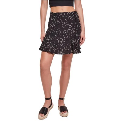 пола,дамски,поли,и,рокли,urban,classics,viscose,short,skirt,multicolor,(black,flower)