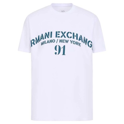 тениска,мъжки,тениски,armani,exchange,6rztlu,zj9jz,short,sleeve,t,shirt,white,(white,legion,blue)