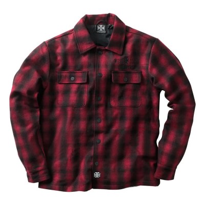 яке,мъжки,якета,west,coast,choppers,wool,lined,plaid,jacket,red,black,(red)