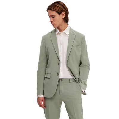 сако,мъжки,сака,selected,corby,seersucker,slim,fit,blazer,green