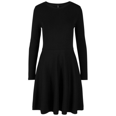 рокля,дамски,поли,и,рокли,yas,becco,long,sleeve,dress,black