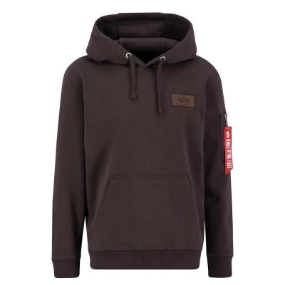суичър,мъжки,пуловери,alpha,industries,back,print,hoodie,hunter,brown,(brown)
