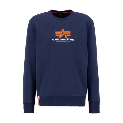 блуза,мъжки,пуловери,alpha,industries,basic,rubber,sweatshirt,ultra,navy,(blue)