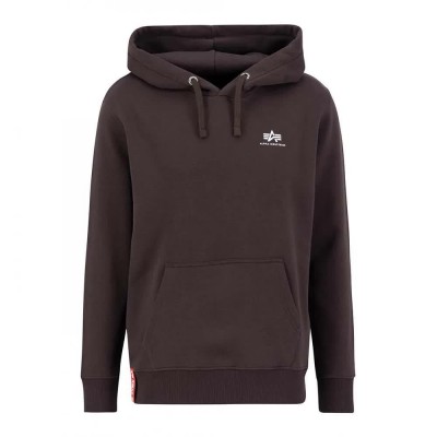 суичър,мъжки,пуловери,alpha,industries,basic,small,logo,hoodie,hunter,brown,(brown)
