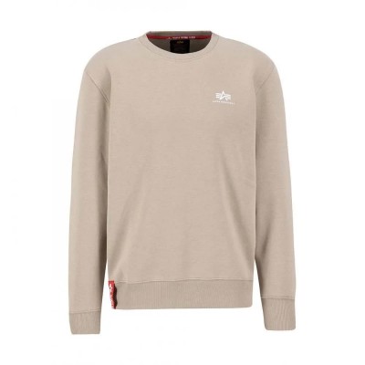 блуза,мъжки,пуловери,alpha,industries,basic,small,logo,sweatshirt,vintage,sand,(beige)