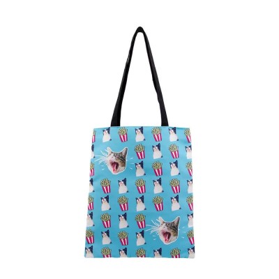 пазарска,чанта,всички,чанти,oh,my,pop,angry,cat,shopping,bag,blue,(turquoise)