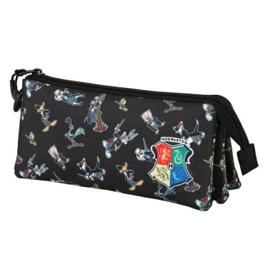 канцеларски,принадлежности,karactermania,fan,triple,2.0,looney,tunes,harry,tunes,pencil,case,black