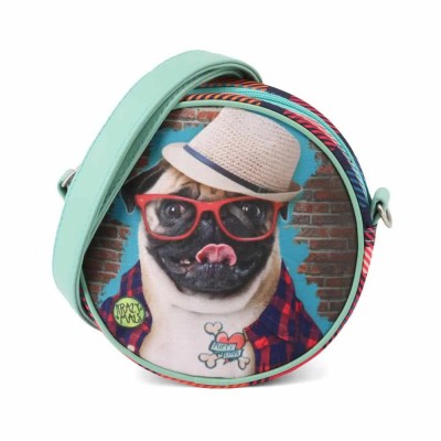 чанти,за,през,рамо,karactermania,round,krazymals,pug,crossbody,brown