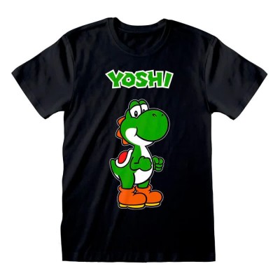 тениска,мъжки,тениски,heroes,nintendo,super,mario,yoshi,name,tag,short,sleeve,t,shirt,green,(black)
