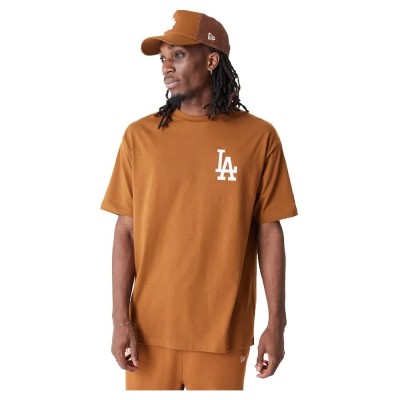 тениска,мъжки,тениски,new,era,league,essentials,lc,os,los,angeles,dodgers,short,sleeve,t,shirt,orange,(dk,beige)