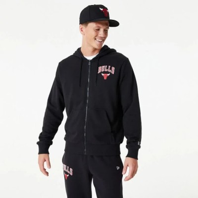 блуза,мъжки,пуловери,new,era,nba,essentials,chicago,bulls,full,zip,sweatshirt,black