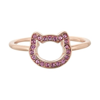 бижутерия,karl,lagerfeld,5483552,ring,golden,(pink)