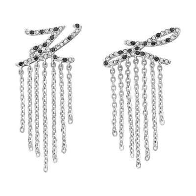 бижутерия,karl,lagerfeld,5512217,earrings,silver,(grey)