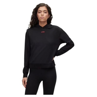 суичър,дамски,блузи,hugo,shuffle,hoodie,black