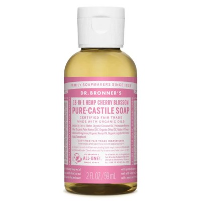 хигиена,тяло,dr,bronners,cherry,blossom,liquid,soap,60ml,clear