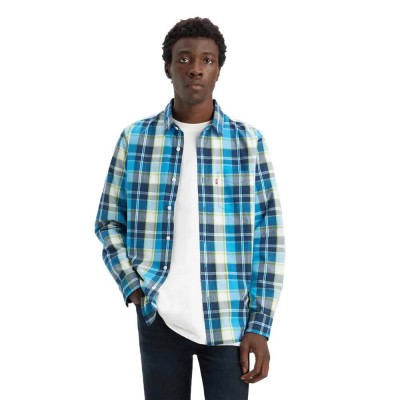 риза,с,дълъг,ръкав,мъжки,ризи,levi´s,®,classic,long,sleeve,shirt,blue,(andrew,plaid,swedish,blue)