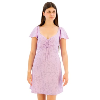 рокля,дамски,поли,и,рокли,levi´s,®,skylar,flutter,short,sleeve,dress,purple,(jane,floral,purple,rose)