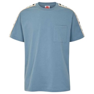тениска,мъжки,тениски,kappa,paulo,short,sleeve,t,shirt,blue,(blue,stone,black,white)