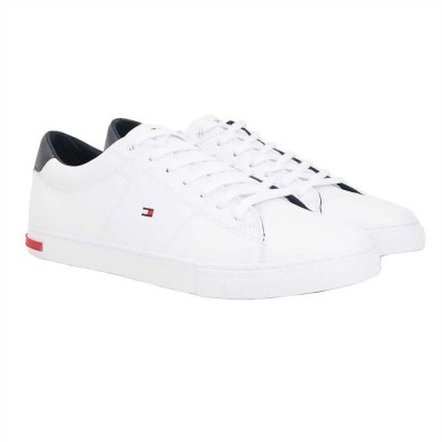 маратонки,мъжки,маратонки,tommy,hilfiger,essential,leather,detail,vulcanized,trainers,white