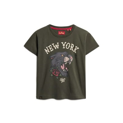 тениска,дамски,тениски,superdry,tatto,graphic,90´s,short,sleeve,t,shirt,dark,grey,green,(green)