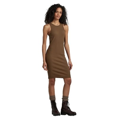 рокля,дамски,поли,и,рокли,g,star,d22842,sleeveless,dress,brown