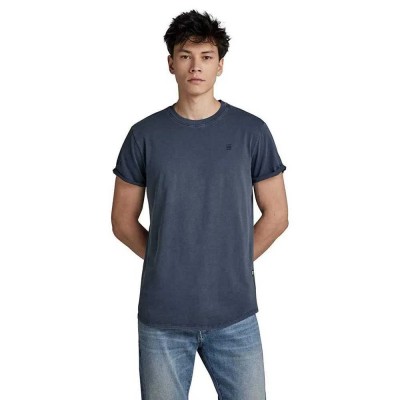 тениска,мъжки,тениски,g,star,lash,ribbed,short,sleeve,t,shirt,salute,gold,(blue)