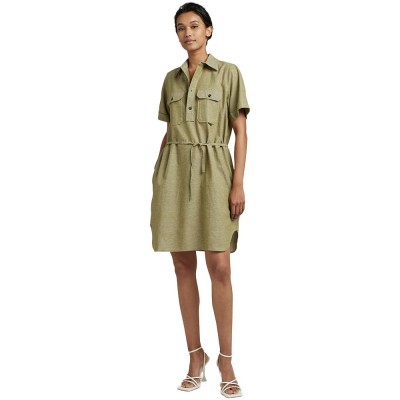 рокля,дамски,поли,и,рокли,g,star,millery,pockets,short,sleeve,short,dress,green