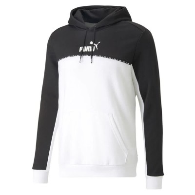 суичър,мъжки,пуловери,дамски,пуловери,puma,ess,block,x,tape,hoodie,white,black,(black)