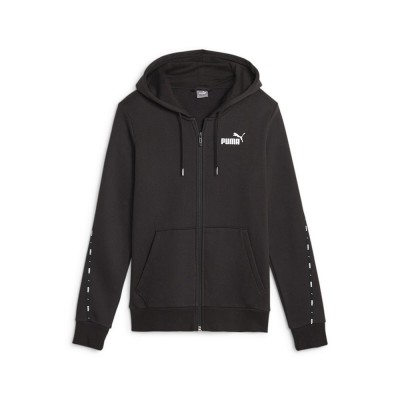 блуза,дамски,блузи,puma,ess,tape,fl,full,zip,sweatshirt,black
