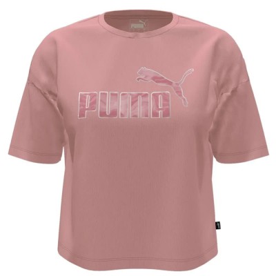 тениска,дамски,тениски,puma,ess+,marbleized,short,sleeve,t,shirt,peach,smoothies,(pink)