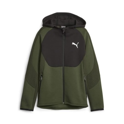 блуза,детски,блузи,puma,evostripe,full,zip,sweatshirt,myrtle,(green)
