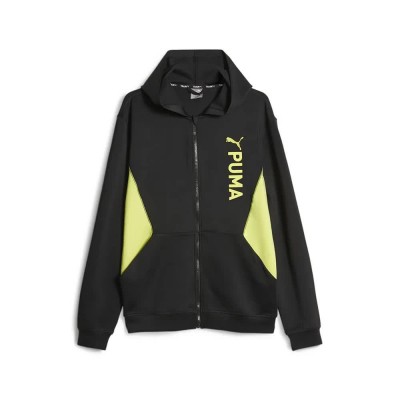 блуза,мъжки,пуловери,дамски,пуловери,puma,fit,double,knit,sweatshirt,black,(black,yellow)