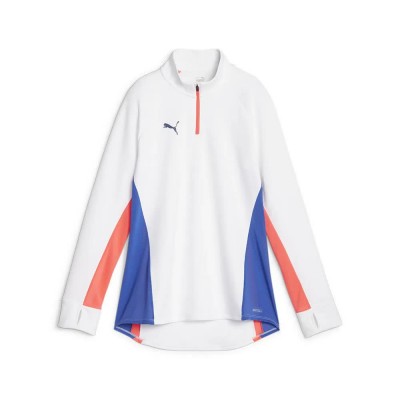 блуза,дамски,блузи,puma,individual,blaze,training,half,zip,sweatshirt,white