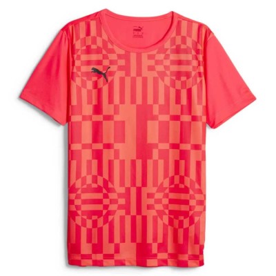 тениска,мъжки,тениски,puma,individual,rise,short,sleeve,t,shirt,fire,orchid,(red)