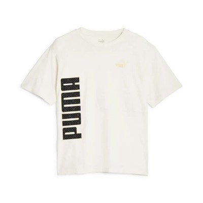 тениска,дамски,тениски,puma,power,logo,love,short,sleeve,t,shirt,alpine,snow,(beige)