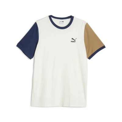 тениска,мъжки,тениски,puma,classics,block,short,sleeve,t,shirt,white,(warm,white,persian)
